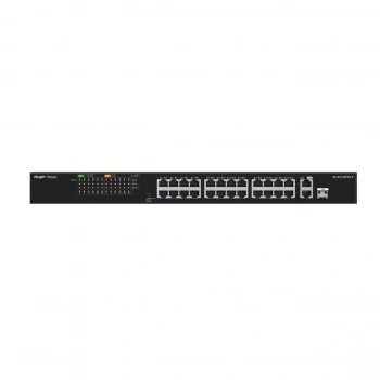 RUIJIE REYEE RG-ES126FGS-P 24 PORT 10/100 24 PORT POE 2 PORT UPLINK + 1 SFP 370 WATT YONETILEMEZ RACK MOUNT SWITCH