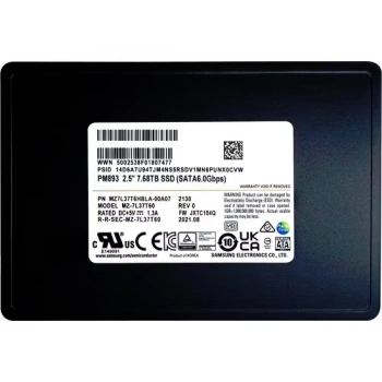 SAMSUNG 7.68TB 2.5 PM893 MZ7L37T6HBLA-00A07 Sata-3 Enterprise SSD Disk Kutusuz