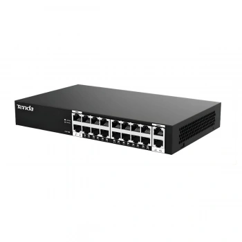TENDA 16port 150w FULL PoE+ S218GPC-BH GIGABIT Yönetilemez Switch