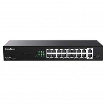 TENDA SG118PC 18 PORT 10/100/1000 16 PORT POE 2 PORT UPLINK 167W YONETILEMEZ DESKTOP SWITCH