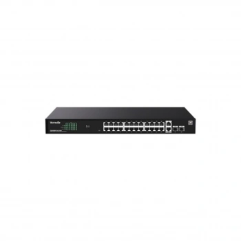 TENDA TEG2228P-24-410W 24 PORT POE 10/100/1000 2 X SFP 410W YONETILEBILIR DESKTOP SWITCH