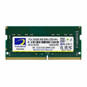TWINMOS 8GB DDR4 3200MHZ NOTEBOOK RAM VALUE MDD48GB3200N