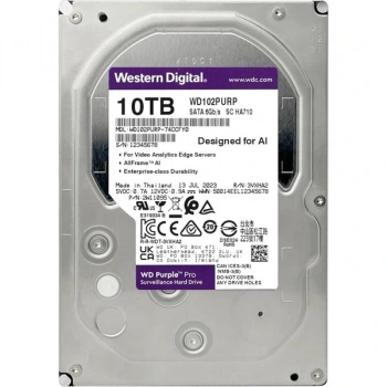 WD 10TB PURPLE PRO WD102PURP 512MB 7200RPM SATA-3 GÜVENLİK DİSKİ