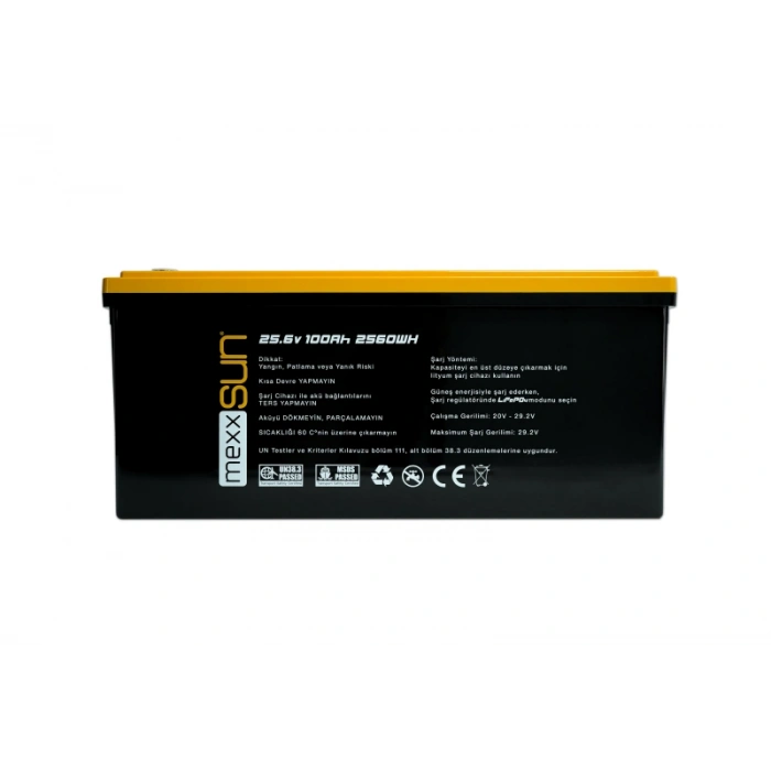 MEXXSUN Lityum Akü 25,6V 100Ah (LiFePo4) 2560Wh