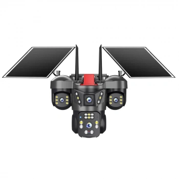 Joysee S4 12Mp AOR 4G 2x3.6mm 2x2.8mm 2 Solar Dört Kamera 22IR+12Led PTZ