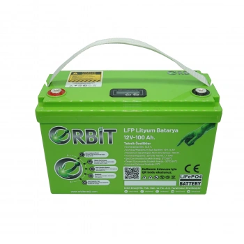 ORBİT 12 V 100 Ah LiFePO4 Akü-ABS Kasa