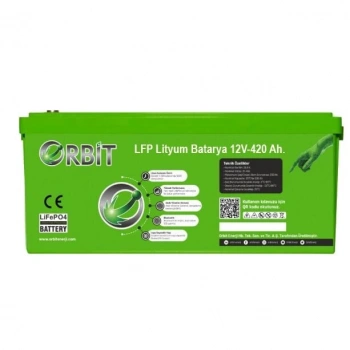 ORBİT 12 V 420 Ah LiFePO4 Akü-ABS Kasa