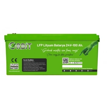 ORBİT 24 V 100 Ah LiFePO4 Akü-Marin Tip-VP