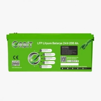 ORBİT 24 V 210 Ah LiFePO4 Akü-ABS Kasa