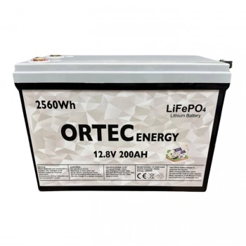 Ortec Solar 12.8 V 200 Ah LiFePO4 Plastik Kasa Batarya