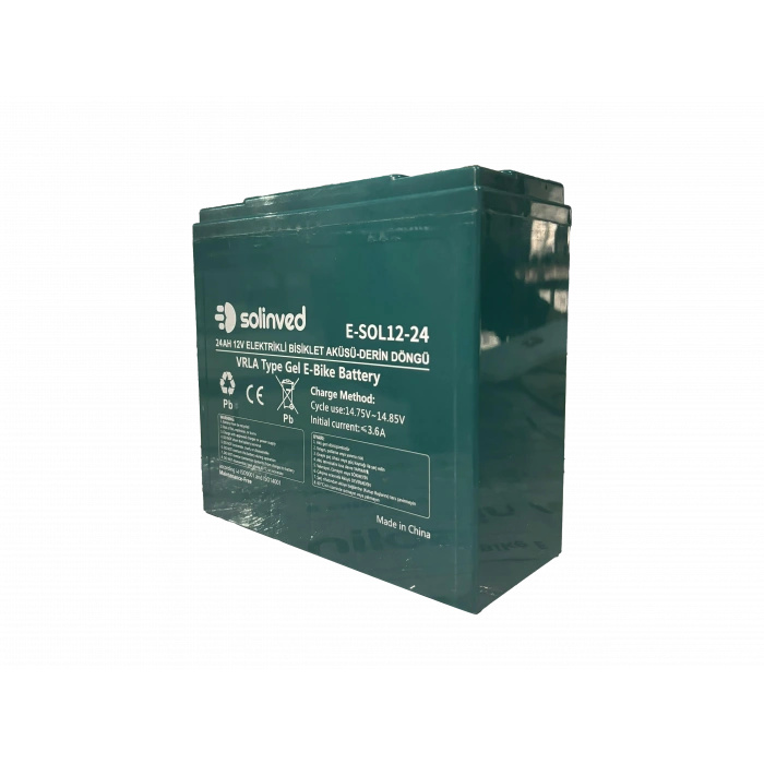 12V 24AH VRLA Tipi Elektrikli Bisiklet Aküsü