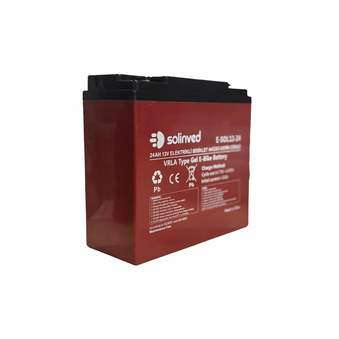 12V 24AH VRLA Type Elektrikli Bisiklet Aküsü  (Premium)