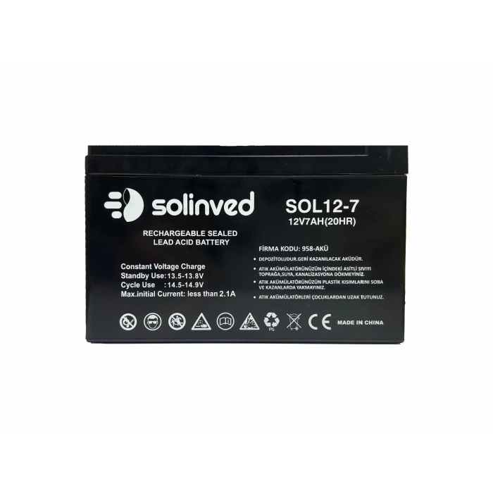 12V 7AH Ups Ve Alarm Aküsü