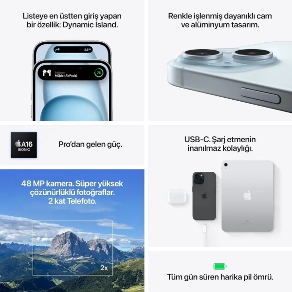 Apple iPhone 15 Cep Telefonu