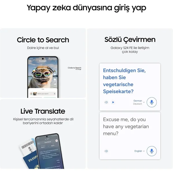 Samsung Galaxy S24FE 8 GB Ram Cep Telefonu