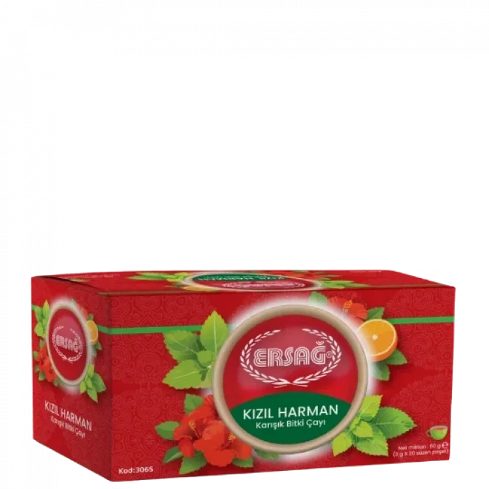 SUDAN BAMYASI, KARABAMYA ÇİÇEĞİ, MELİSA, OĞULOTU, TURUNÇ İÇEREN KIZIL HARMAN KARIŞIK BİTKİ ÇAYI