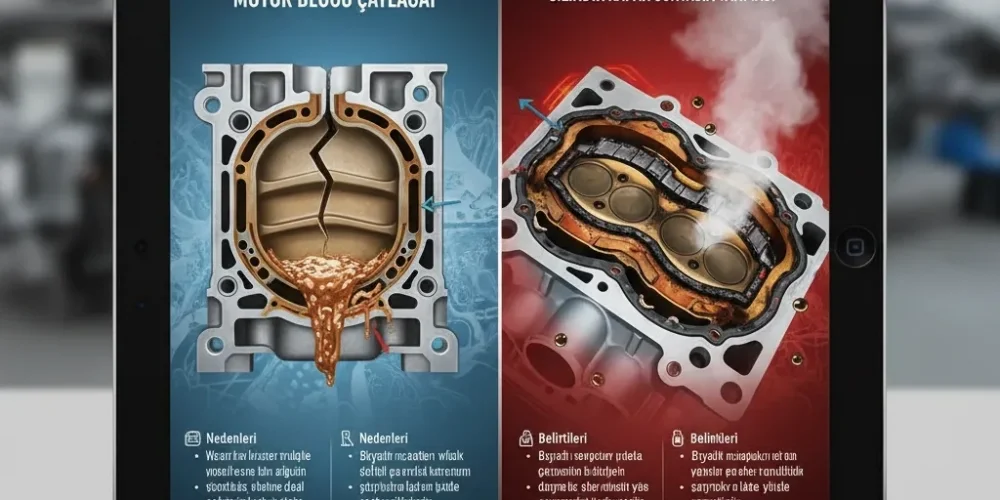 Motor Bloğu Çatlağı ve Conta Yanması Arasındaki Fark