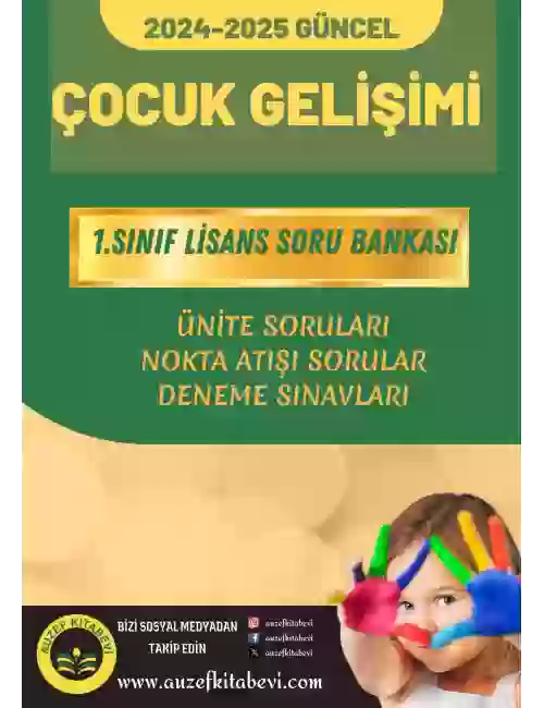 Çocuk Gelişimi Lisans 1.Sınıf 7 Ders Soru Bankası
