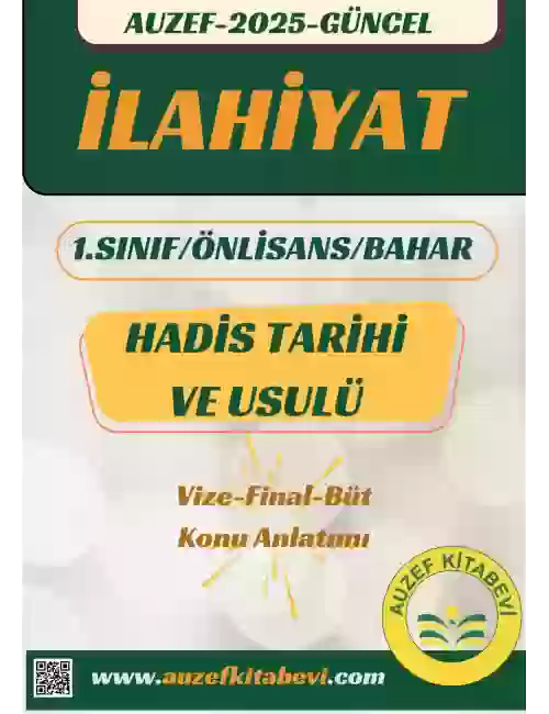 HADİS TARİHİ VE USULÜ