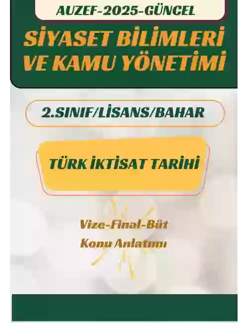 TÜRK İKTİSAT TARİHİ