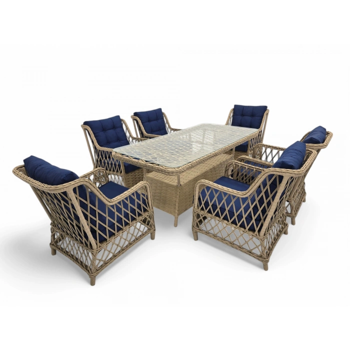 DİVERESSO RATTAN ALTILI MASA TAKIMI