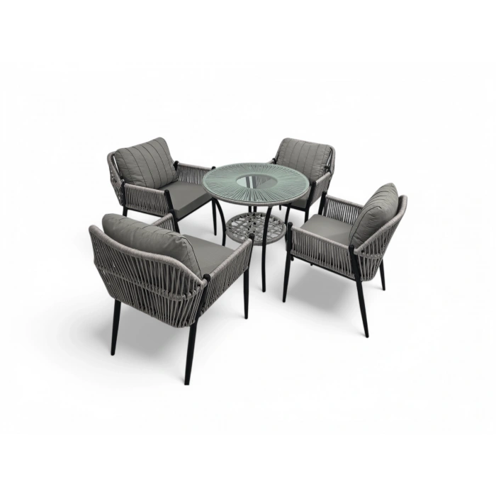 DORA İP ÖRGÜ DÖRTLÜ MASA TAKIMI