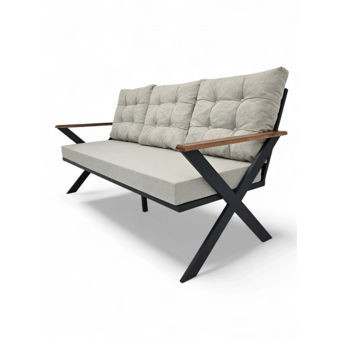 LİVA METAL ÜÇLÜ OTURMA GRUBU