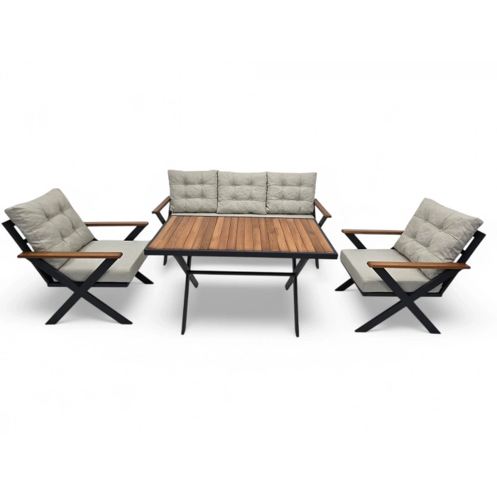 LİVA METAL ÜÇLÜ OTURMA GRUBU