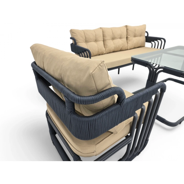 OKYANUS İP ÖRGÜ ÜÇLÜ OTURMA GRUBU