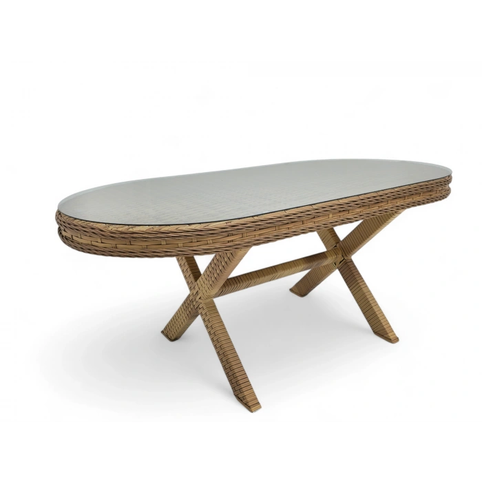 PALMİYE RATTAN ALTILI MASA TAKIMI