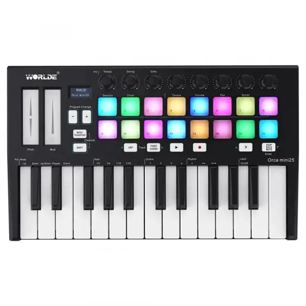 Worlde Orca Mini 25 Tuş Midi Klavye