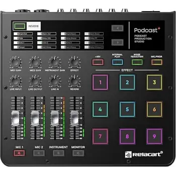 Relacart Podcast+ Production Studio Canlı Yayın Mixeri