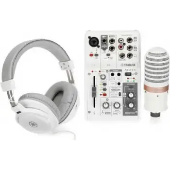 Yamaha AG03MK2 W LSPK Canlı Yayın Seti Beyaz