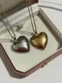 Çelik Fotoğraflı Küçük Boy Kalp Kolye