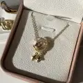 Çelik Sallantı Detaylı Ay Yıldız Kolye