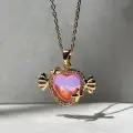 Çelik Coral Heart Kolye