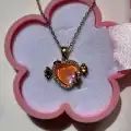 Çelik Coral Heart Kolye