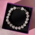 Işıltılı Kalp Bileklik
