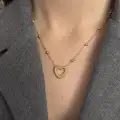 Çelik Minimal Kalp Kolye