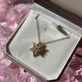 Çelik Floral Stardust Kolye