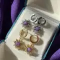 Çelik Rapunzel Sun Fidget Küpe