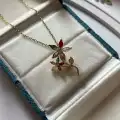 Çelik Çiçek Kolye
