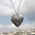 Çelik Fotoğraflı Locket Kalp Kolye