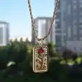 Çelik Lovers Kart Kolye