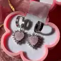 Çelik Royal Heart Küpe