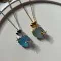 Çelik Sparkly Heart Kolye