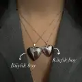Çelik Fotoğraflı Küçük Boy Kalp Kolye
