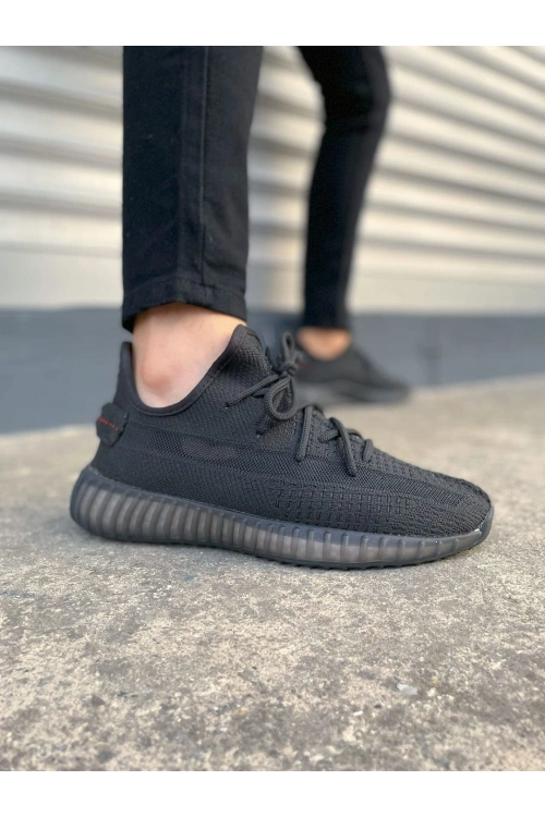 Morven Erkek , Kadın Triko Sneaker Ayakkabı – Günlük Bağcıklı Hafif Spor Modeli - Kömür