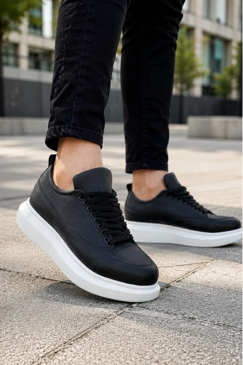 Lexa Cilt Deri Erkek Günlük Sneaker Ayakkabı - Siyah