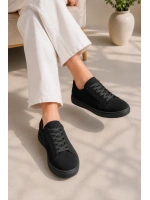 Austin Bağcıklı Cilt Erkek Günlük Sneaker Ayakkabı - Siyah Süet